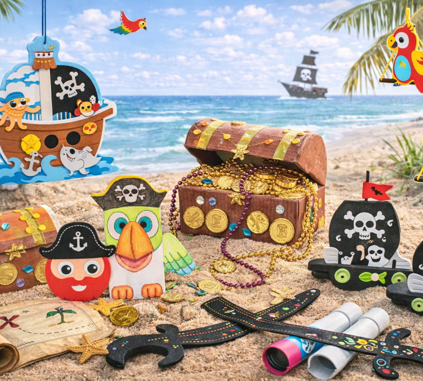 Pirate Adventures Craft Box Ages 3 - 5 - Little Dreamers Club