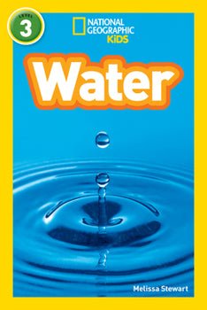 National Geographic Kids book about water with a blue droplet on a yellow background