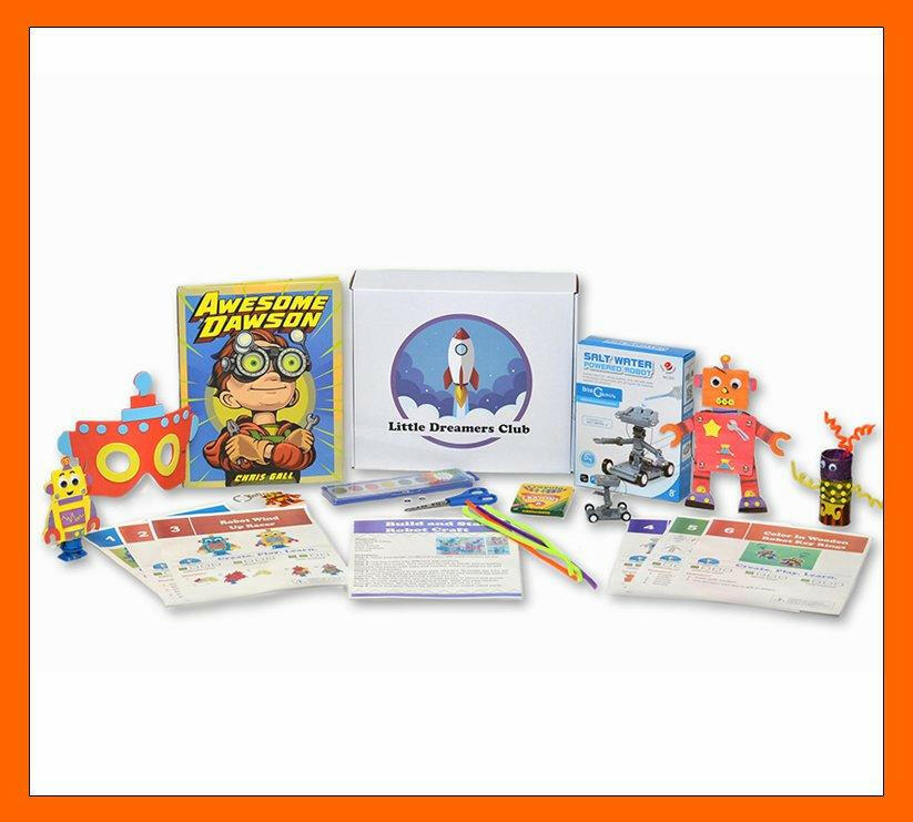 The Aliens, Monsters, & Robots Box! Ages 6- 8.