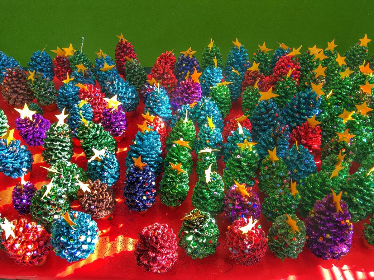 Colorful Glitter Pine Cones - Little Dreamers Club