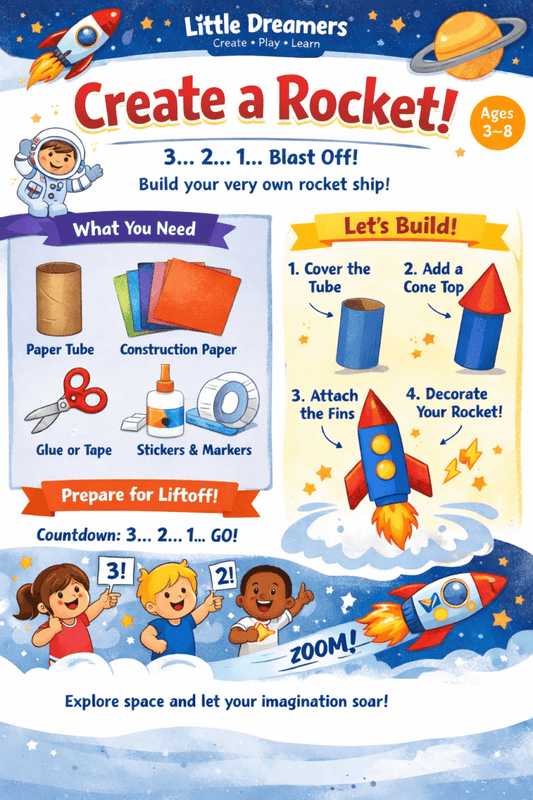 🚀 Craft Tube Rocket Ship - Little Dreamers Club