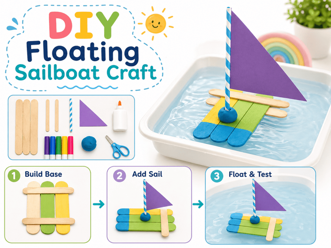 DIY Floating Sailboat Craft for Kids - Little Dreamers Club