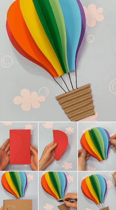 DIY Hot Air Balloon Paper Craft - Little Dreamers Club