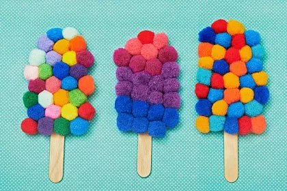 How to Make Pom-Pom Ice Pops - Little Dreamers Club