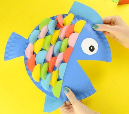 Make a Rainbow Fish: Easy Paper Plate Craft for Kids - Little Dreamers Club