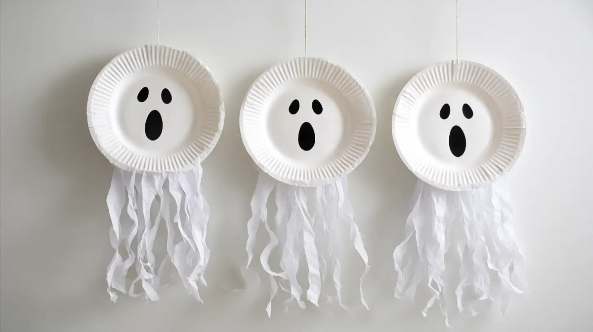 👻 Paper Plate Halloween Ghost Crafts for Kids - Little Dreamers Club