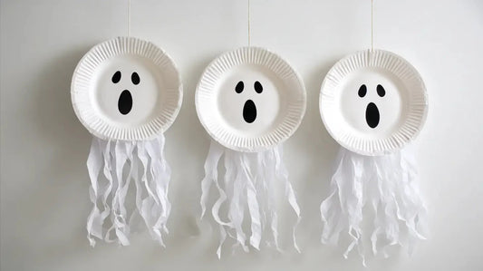 👻 Paper Plate Halloween Ghost Crafts for Kids - Little Dreamers Club