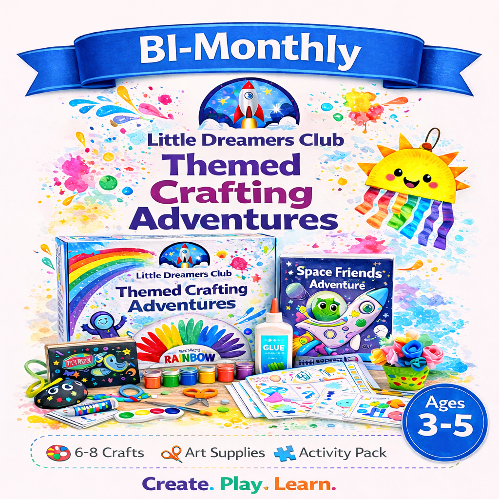 Adventurer Ages 3 - 5 | Bi - Monthly Craft Subscription Box for Kids - Little Dreamers Club