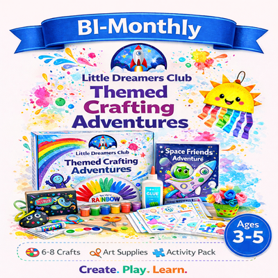 Adventurer Ages 3 - 5 | Bi - Monthly Craft Subscription Box for Kids - Little Dreamers Club