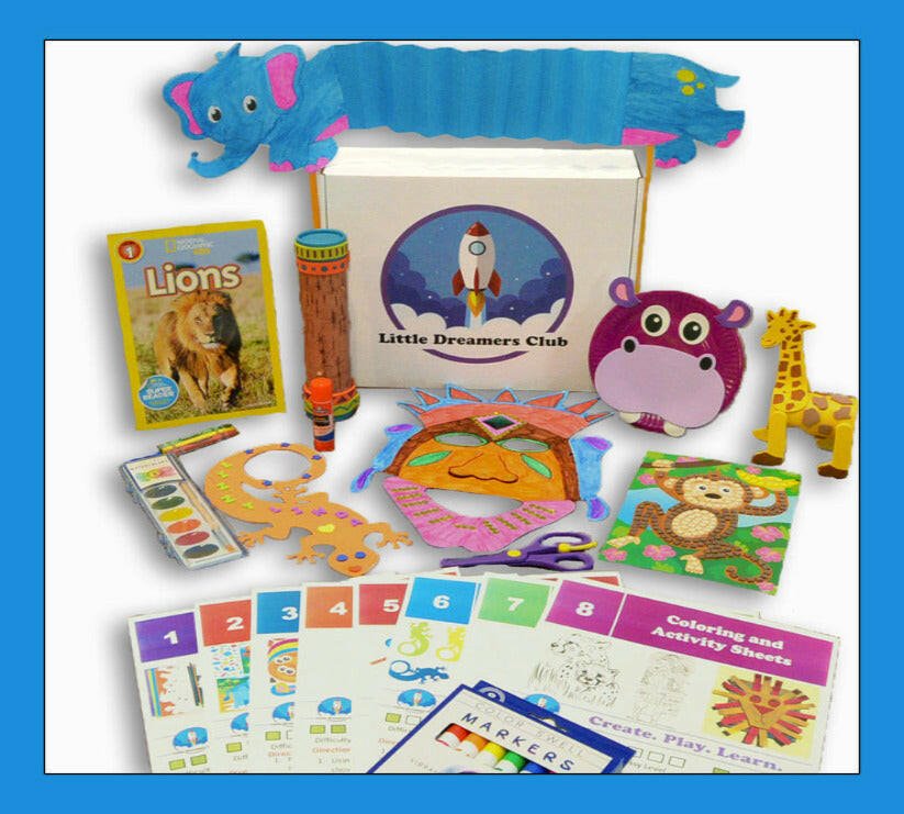 Adventurer Ages 3 - 5 - Bi - Monthly Craft Subscription Box for Kids - Little Dreamers Club