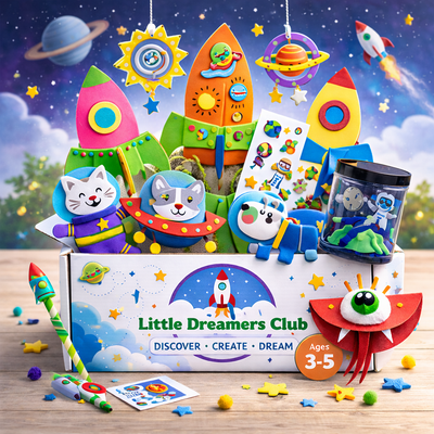 Adventurer Ages 3 - 5 | Quarterly Craft Subscription Box for Kids - Little Dreamers Club