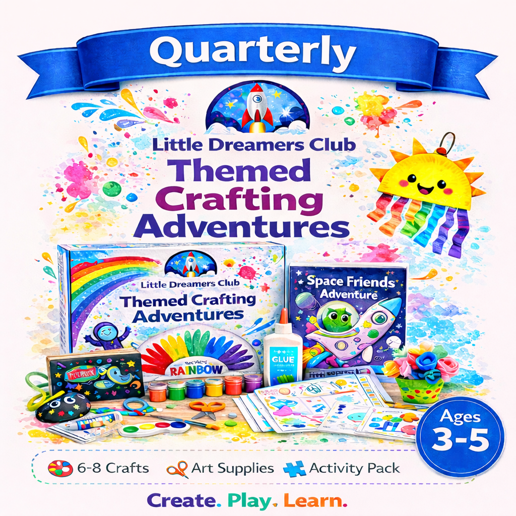 Adventurer Ages 3 - 5 | Quarterly Craft Subscription Box for Kids - Little Dreamers Club