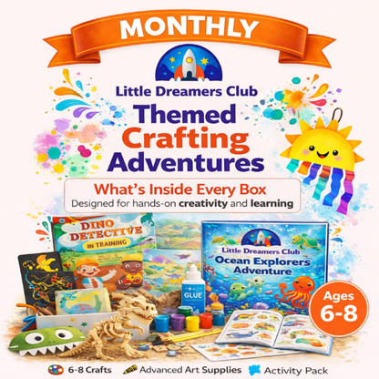 Pioneer Ages 6 - 8 | Monthly Craft Subscription Box for Kids - Little Dreamers Club