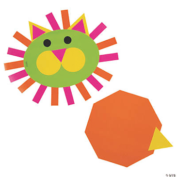 Colorful lion character with a green face and orange body on a transparent background