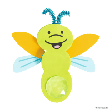 Fly craft with a happy expression on a transparent background