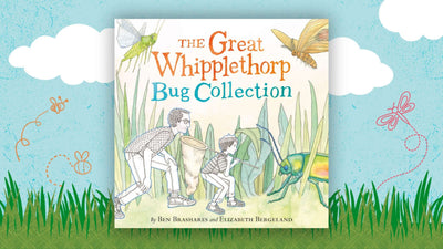 Book cover of 'The Great Whipplethorp Bug Collection' with illustrations of children and bugs on a grassy background.