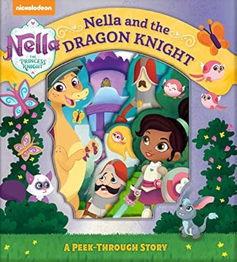 Book cover of 'Nella and the Dragon Knight' with colorful illustrations and characters.
