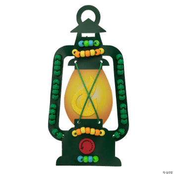 Decorative lantern craft with colorful design on a transparent background
