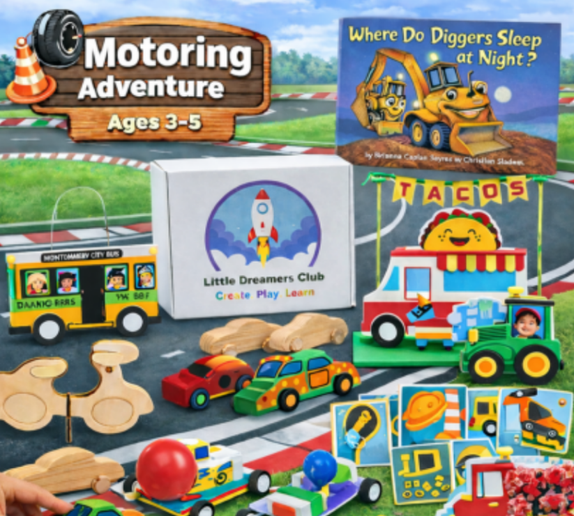 The Motoring Along Craft Box, Ages 3 - 5 - Little Dreamers Club