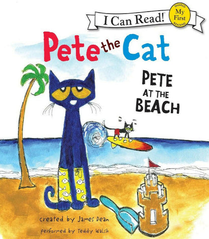 Phot of book cover, Pete the Cat - Pete at the Beach"