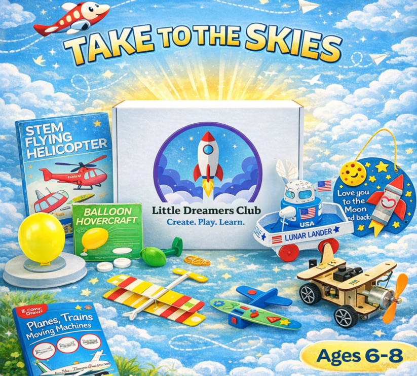 The Take to the Skies Craft Box, Ages 6 - 8 - Little Dreamers Club