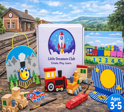 The Tiny Tracks Train Craft Box, Ages 3 - 5 - Little Dreamers Club