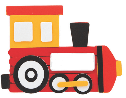 Colorful  train illustration on a white background
