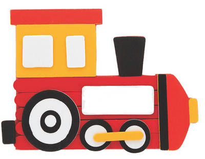 Colorful  train illustration on a white background