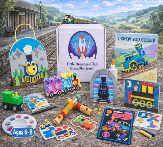 The Tiny Tracks Train Craft Box, Ages 6 - 8 - Little Dreamers Club
