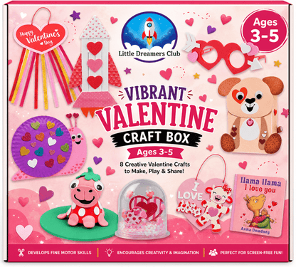 The Vibrant Valentine Craft Box Ages 3 - 5 - Little Dreamers Club