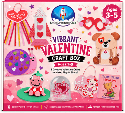 The Vibrant Valentine Craft Box Ages 3 - 5 - Little Dreamers Club
