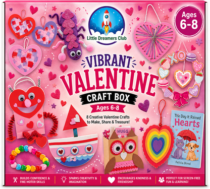 The Vibrant Valentine Craft Box Ages 6 - 8 - Little Dreamers Club