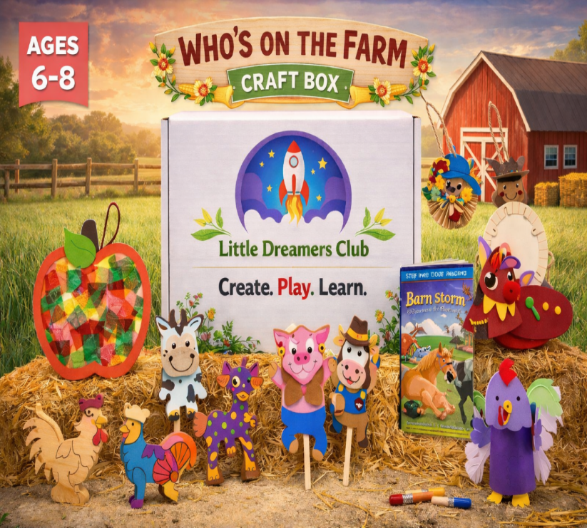 The Who's on the Farm Craft Box, Ages 6 - 8 - Little Dreamers Club