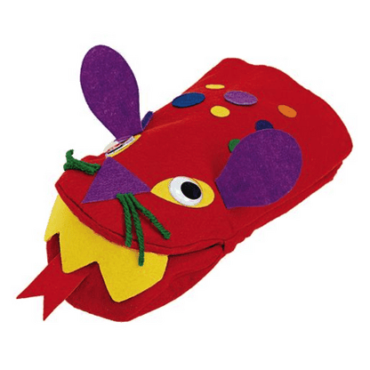 Colorful fish-shaped mouse craft with a transparent background