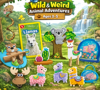 The Wild & Weird Animals Craft Box, Ages 3 - 5 - Little Dreamers Club