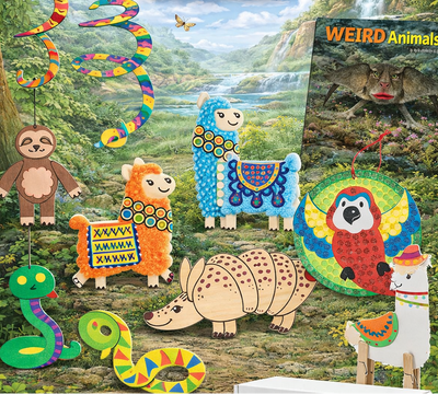 The Wild & Weird Animals Craft Box, Ages 6 - 8 - Little Dreamers Club