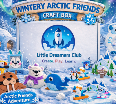The Wintery Arctic Friends Craft Box, Ages 3 - 5 - Little Dreamers Club