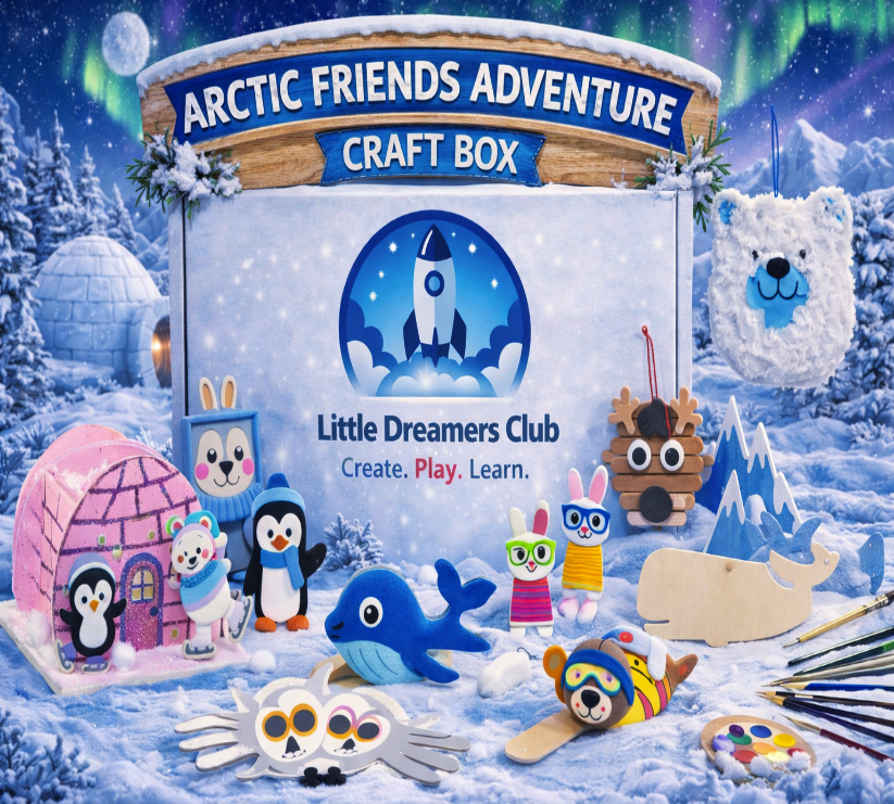 The Wintery Arctic Friends Craft Box, Ages 6 - 8 - Little Dreamers Club