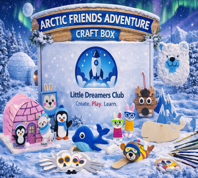 The Wintery Arctic Friends Craft Box, Ages 6 - 8 - Little Dreamers Club