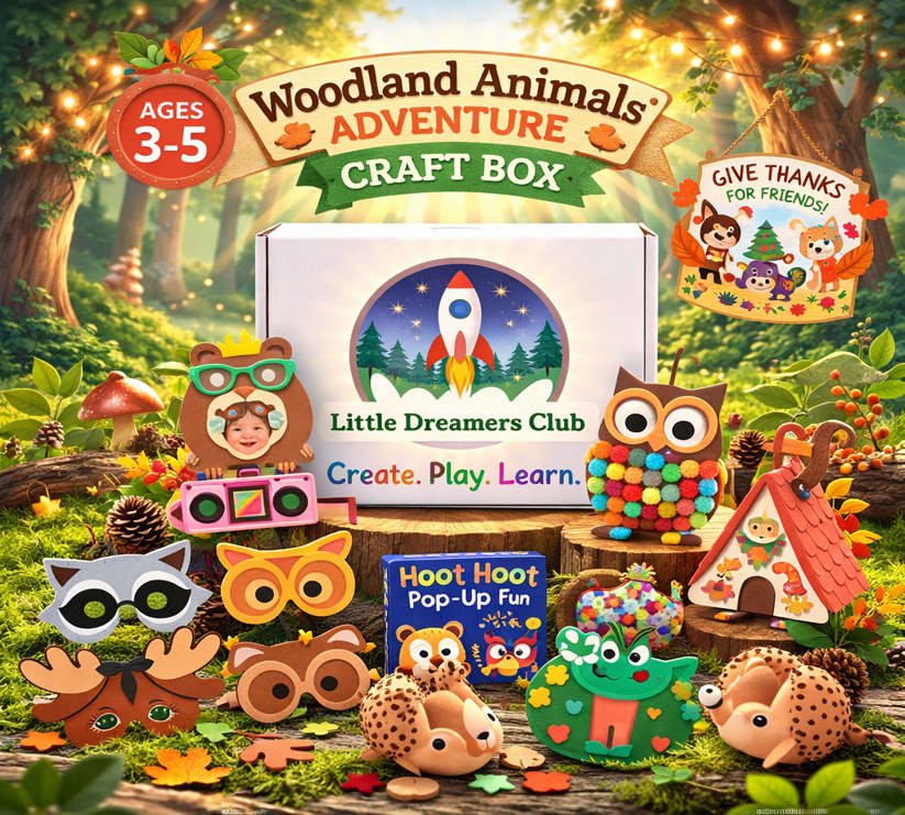 The Woodland Adventures Craft Box, Ages 3 - 5 - Little Dreamers Club