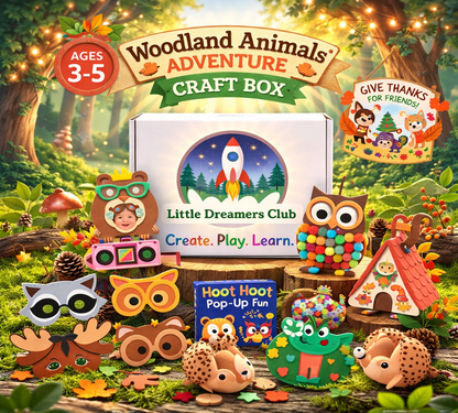 The Woodland Adventures Craft Box, Ages 3 - 5 - Little Dreamers Club