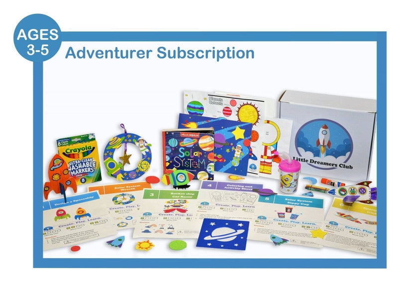 Adventurer Ages 3-5 - Bi-Monthly Craft Subscription Box for Kids | Little Dreamers Club