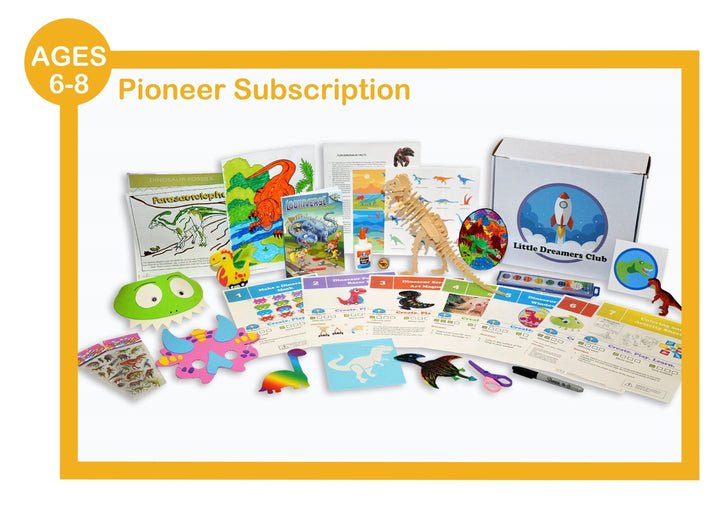 Pioneer Ages 6-8 - Monthly Craft Subscription Box for Kids - Little Dreamers Club