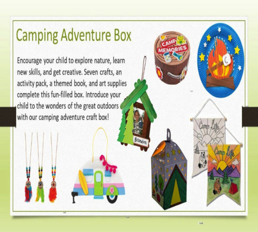 The Camping Adventure Craft Box for Aged 6-8